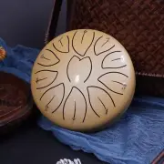 6'' Steel Tongue Drum 11 Notes Percussion Instrument Hand Mallets Drum - New