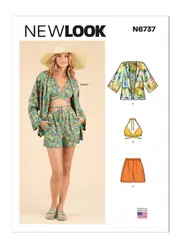 New Look Sewing Pattern N6737 Misses' Jacket, Wrap Halter Top and Shorts