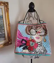 Brighton Sparkle and Shine Canvas Tote Bag Tom Clancy Design Retail $150 NWT