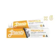 6 x Grants Of Australia Natural Toothpaste Propolis with Mint 110g