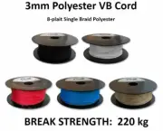 Australian Made 3mm Polyester VB Cord *PER 10 METRES* Venetian Blind Rope String