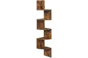 Vasagle Floating Corner Shelf - 5-Tier (Rustic Brown)