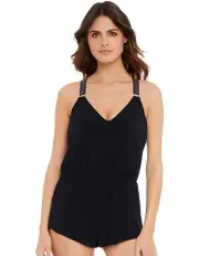 [Magicsuit] Star Studded Gaby Halterneck Romper Style Swimsuit in Black
