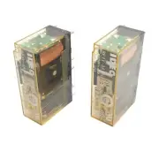 Lot of 2 Idec RF1V-3A1BL-D24 Force Guided Relay, 3NO-1NC, 250VAC 6A, 24VDC Coil