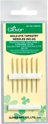 6 Pack Clover Gold Eye Tapestry Needles-Size 24 6/Pkg 238-24