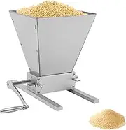 Grain Malt Mill Crusher, Carbon Steel Grain Mill with 2 Roller, Manual Malt Mill, Feed Mill, Scrap Mill, Adjustable Grinding, Roller Hand Grinder with Manual Crank Handle for Wheat Rice