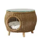 Gardeon Side Table Coffee Pet Bed Wicker Indoor Outdoor Furniture Desk Patio New