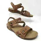 Earth Origins Brown Bosk Benson Sandals Size 10 Strappy Comfort Shoe Leather NEW