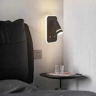 小鹿新款創意過道觸摸壁燈可調光臥室床頭燈客房床頭LED閱讀壁燈