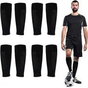[Ukontagood] 4 Pairs Leg Sleeves for Soccer Socks, Shin Guard Sleeves to Accompany Grip Soccer Socks, Soccer Sleeve Socks for Youth Adults