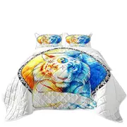 Inner Balance Oriental Sun Moon Tiger Coverlet