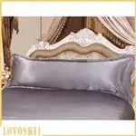 COMFORTABLE SILK SATIN LONG BODY PILLOW PILLOWCASE DOUBLE PI