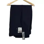 NWT Crescent Bay Mens Wool Bld Dress Pants Size 42/29 Vintage 90s Pleated Front
