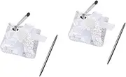 SHINEOFI 2 Pcs Wedding Signature Pen Holder with Ribbon Detail Perfect for Romantic Events