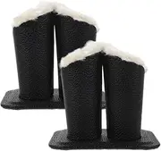 Cabilock 2Pcs Plush Lined Eyeglass Holder for Nightstand Desk Stylish Display Stand for Sunglasses Eyeglasses Soft PU Material for Home Store Use