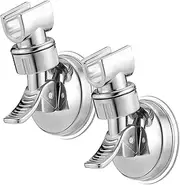 Homoyoyo 2pcs Adjustable Holder with Suction Base No Drilling Required Bracket Electroplated Finish for Easy Installation and Strong Hold Smooth Surfaces