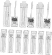 Generic 10pcs Transparent Lip Gloss Tubes Refillable Containers with Delicate Wave Pattern Portable Makeup Vials for DIY Lip Products Travel