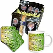 3dRose cgb_99607_1 Cool Vector Art for Music Lovers-Coffee Gift Basket, Multicolor