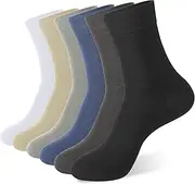 [Utensilsto] 6 Pairs of Men's Business Socks, Cotton, Cotton Socks, Men's Business Sports Socks, Crew Business Socks, Breathable Everyday and Leisure Socks Men, multi-coloured, 37-44