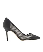 Manolo Blahnik Capcour Mesh-Panelled Pumps 37.5,38.5,39.5,38,39,40,36.5,41 black