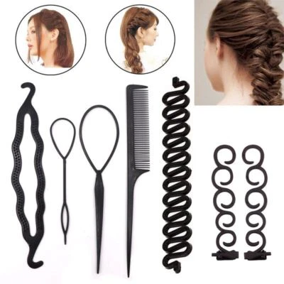 Women Weave Braider Roller Hair Braiding Tool Girls Hairstyles Twist Styling Kit