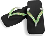 Hajime(一歩) [One Step] [Hajime] Geta Clogs, Soft and Water Resistant, Made of Sponge, 10.6 inches (27 cm), BK/Gradeflower x Green, Gradeflower x Green (Gradeflower x Green/27), Gradiene Flower × Green, 27.0 cm