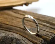 Solis 925 Sterling Silver Hammered Fidget Meditation Spinning Ring For Women