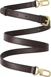 [RICLVS] Genuine Vachetta Leather Crossbody Strap Genuine Leather Adjustable Replacement Strap for Shoulder Bag Handbag Purse