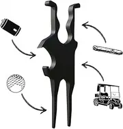 3-in-1 Golf Multi-Tool - Magnetic Cigar Holder for Golf Cart, Cigar Clamp, Beer Shotgun, Divot Tool and Ball Marker, Golf Cart Accessories for Men, Gimme Golf Tool