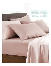 [Logan and Mason] Flannelette Sheet Set in Rose