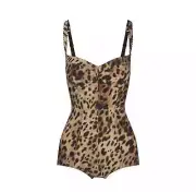 DOLCE&GABBANA X SKIMS SKIMS BODY BODYSUIT | LEOPARD × 1 MEDIUM
