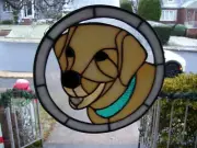 Stained Glass Labrador Dog Suncatcher