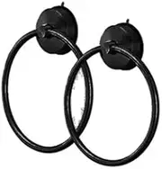 JOMOLA Suction Towel Ring Black 2 Pack