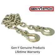 GENY 3/8"x 84" Safety Chain Grade 70 Exec Fifth Wheel to Gooseneck w/ Slip Hooks