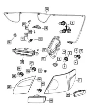 Genuine Mopar Back-Up Lamp Socket 68051220AA