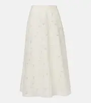 [Ulla Johnson] Ulla Johnson Caro cotton organdy maxi skirt AU 10 white