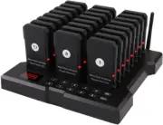 AGJ Restaurant Pager Wireless Calling System Waterproof 24 Beepers Guest Custome