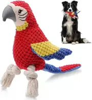Dog Plush Toys Stuffed Dog Toys for Small and Medium Dogs Puppy (Parrot)