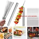 Stainless Steel BBQ Skewers Metal BBQ Skewers BBQ Sticks Grilling Skewers Set