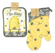 Kay Dee Queen Bee Potholder & Oven Mitt Set ~~ 2-Piece Set ~~ F / S
