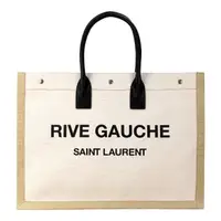 在飛比找momo購物網優惠-【YSL】RIVE GAUCHE 經典LOGO 帆布托特包(