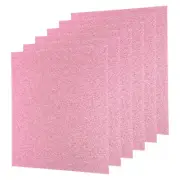 6Pcs Pink Glitter Acrylic Sheets 1/8" Thickness 8" x 8" PMMA Sheets
