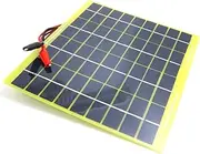 Poartable Solar Panel Charger 5W 18V Power Car Battery 12V Recharge Alligator Clips Outdoor Camping Hiking Fishing Hunting Trips