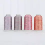 Threadart Variegated Polyester Embroidery Thread Set- 4 Pastel Shades 40wt 1000M