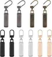 10 PCS Replacement Zipper Pull Detachable Metal Pulls multicolor