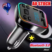 Bluetooth 5.0 Radio Car Kit Wireless FM Transmitter Dual USB Charger MP3 Player-