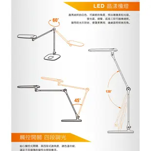 OSRAM 歐司朗 LED 15W 晶漾雙臂檯燈 官方直營店