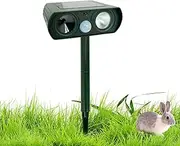 MLqkpwy Solar Animal Repeller,Squirrel Solar Ultrasonic Repeller | Cat Devices with Motion Sensor for Lawn Farm Garden Patio Control
