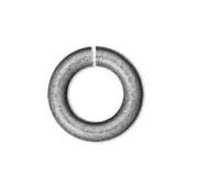 100 Antiqued Silver Plated Brass 5mm Round 18 Gauge Jumprings with 3mm ID