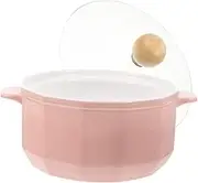 Ciieeo Ceramic Soup Container Lid 720ml Microwaveable Bowl Heat Resistant Dishwasher Safe for Soup and Girls